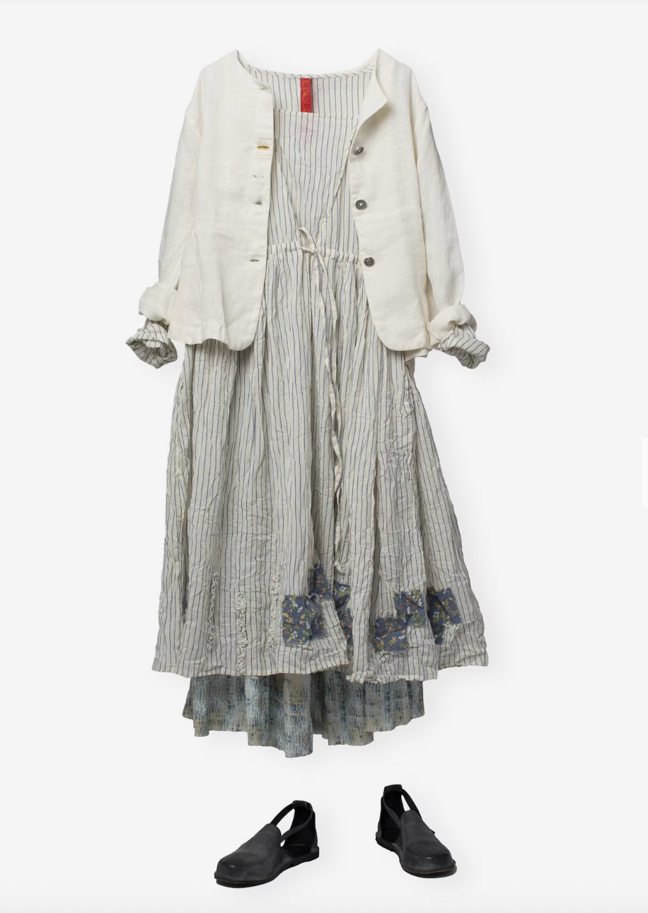 Ewa i Walla Niki Dress - Striped Voile