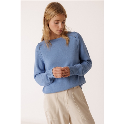 Indi & Cold Basic Loose Sweater - Azul
