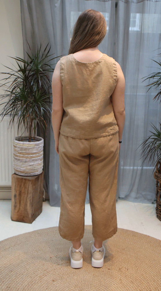 Cut Loose Easy Crop Pant - Bark