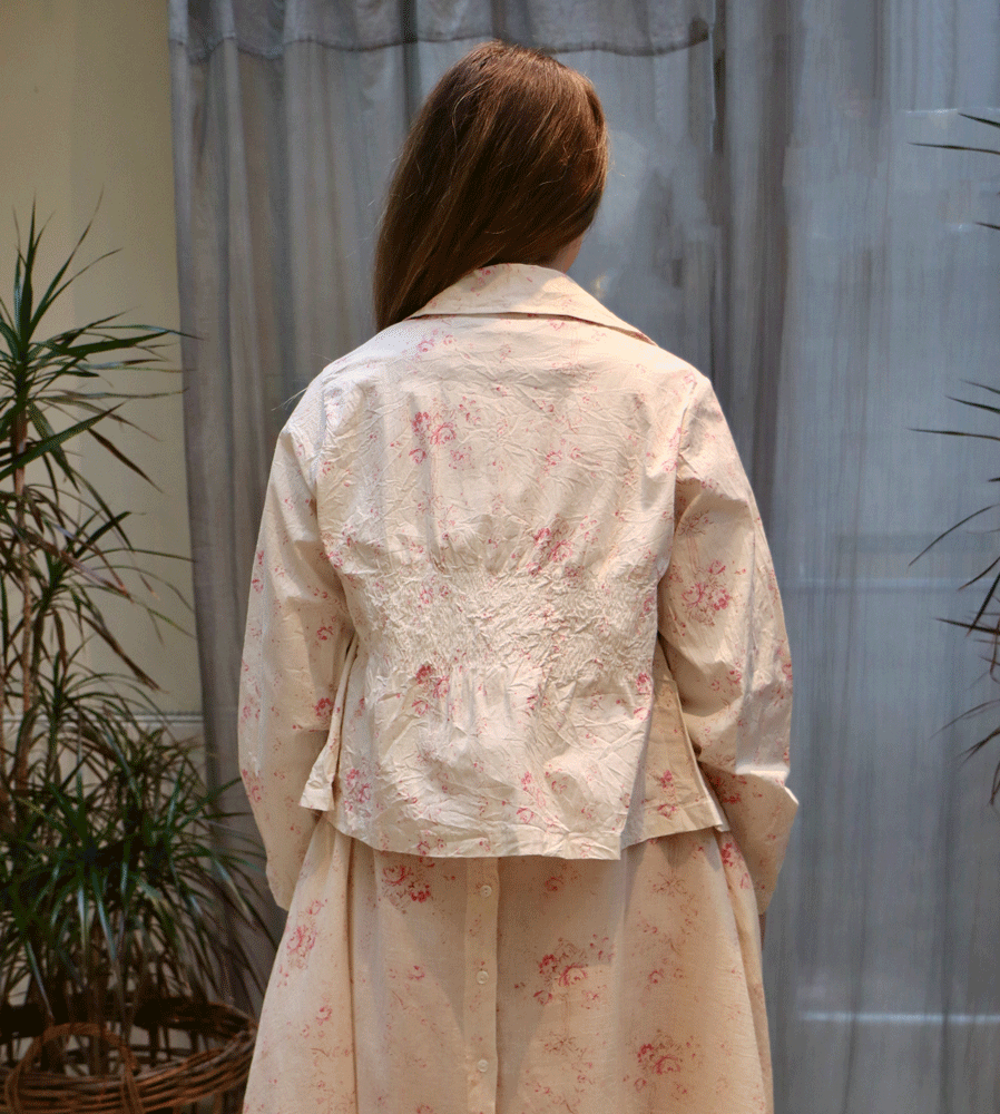 Les Ours Agave Jacket - Popeline Liberty Bouquet pink