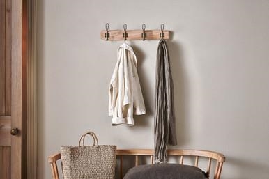 Nkuku Ankita Mango Wood Iron Hooks - Small