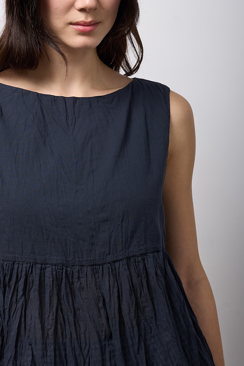 Neirami Crinkle Top - Soft Navy