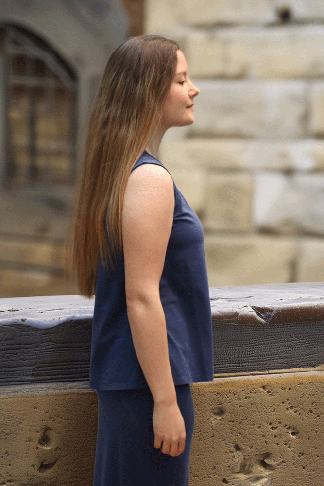 Modula Top A Shape Shell - Lapis Blue