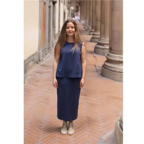 Modula Jersey Skirt - Lapis