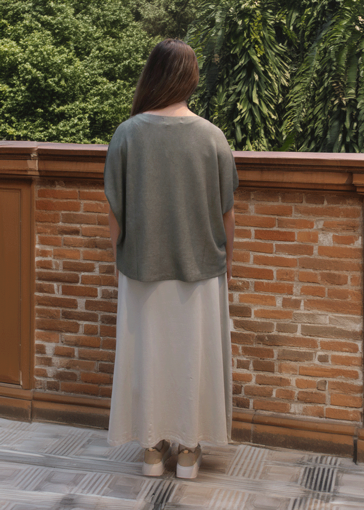 Modula Boxy Sweater - Dusty Olive