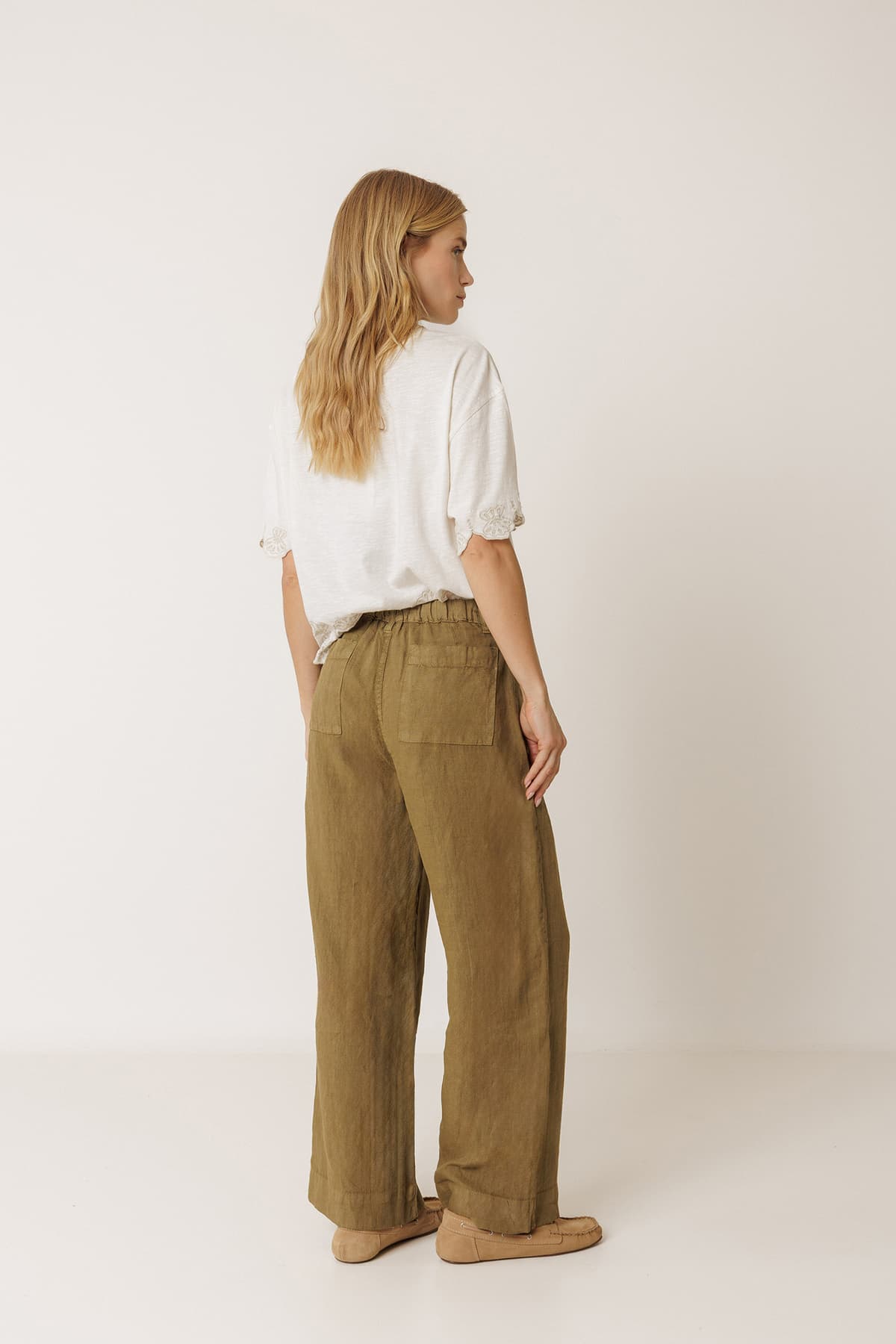 Indi & Cold Linen Khaki Trousers