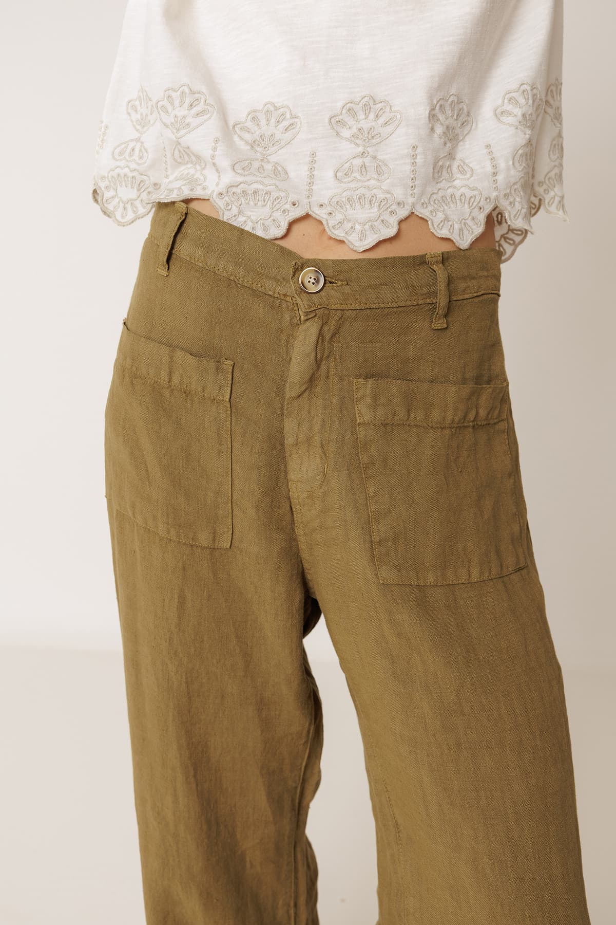 Indi & Cold Linen Khaki Trousers