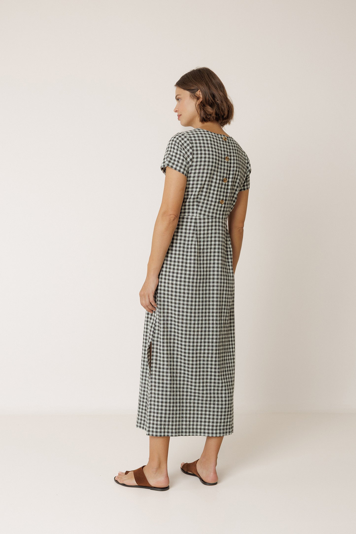Indi & Cold Gingham Dress - Mint