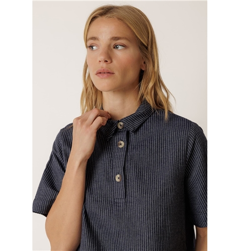 Indi & Cold indigo Striped Blouse
