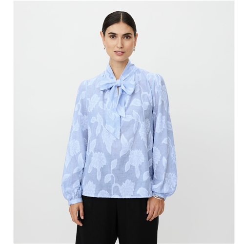 Masai Bellindra Top - Striped Jacquard - Blue