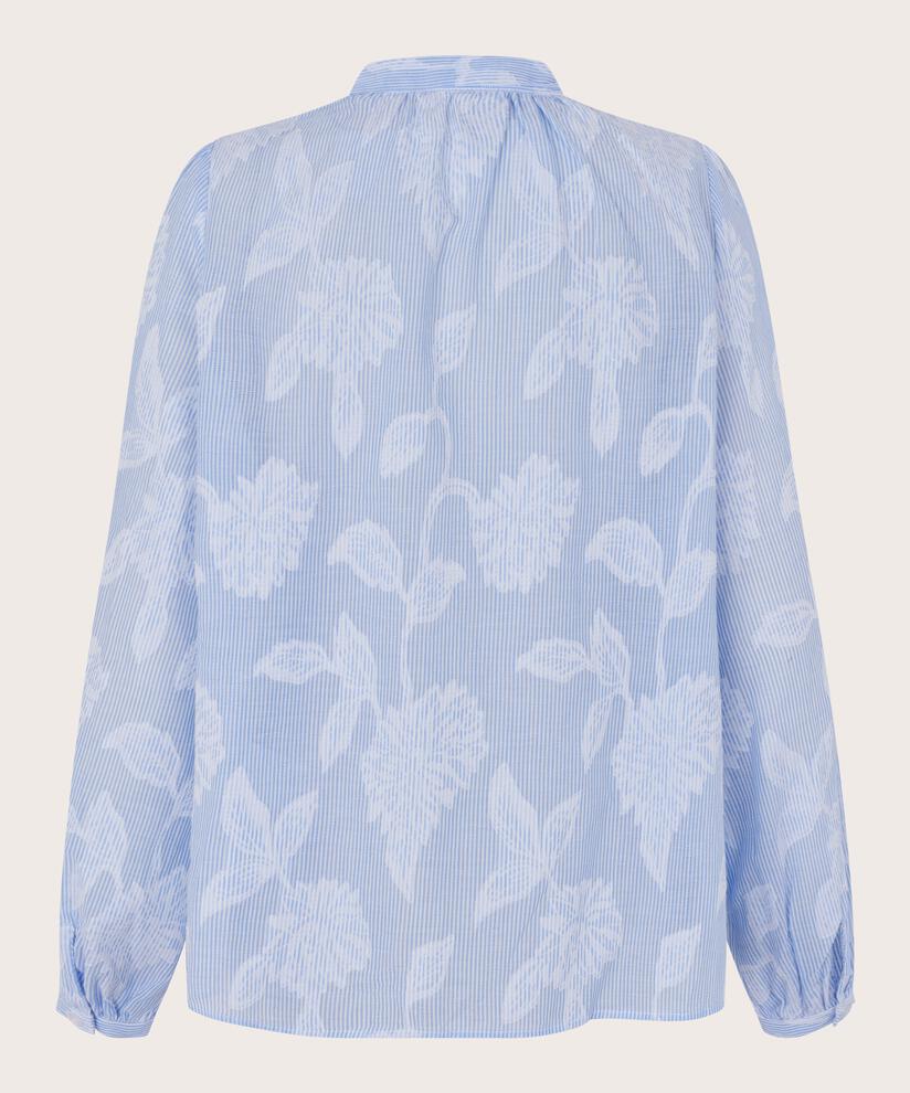 Masai Bellindra Top - Striped Jacquard - Blue