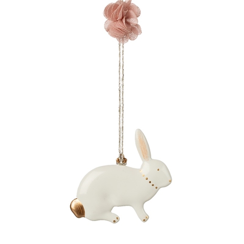 Maileg Denmark Metal Bunny Ornament - Sitting