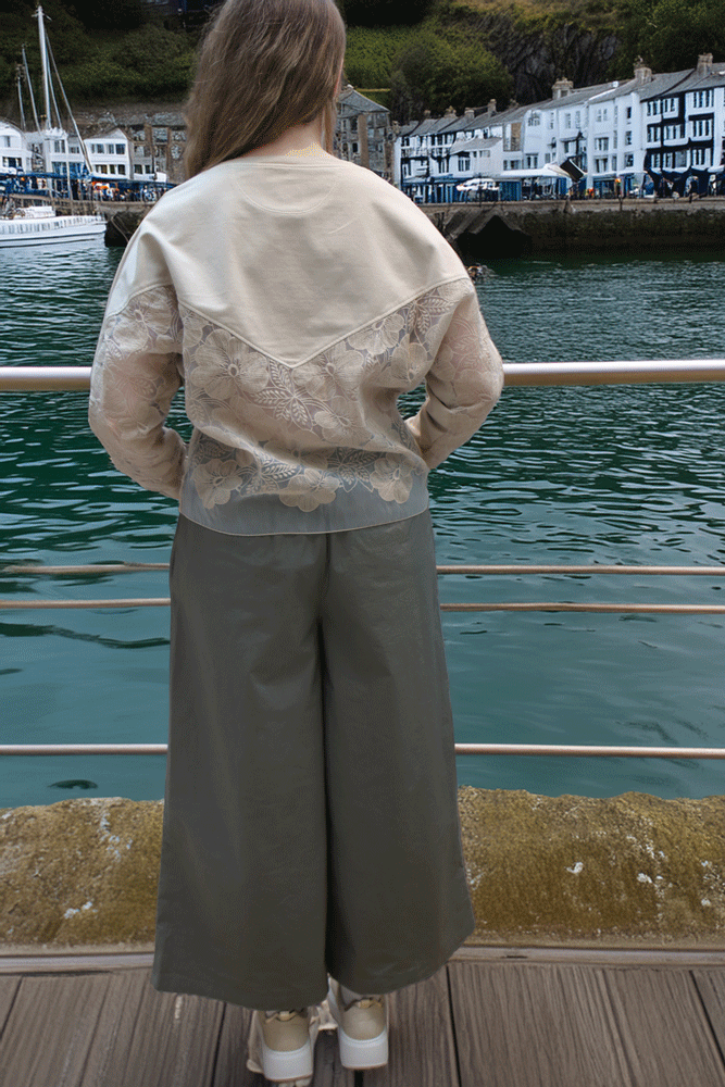 Modula by Neirami Over Loose Trousers - Dusty Olive
