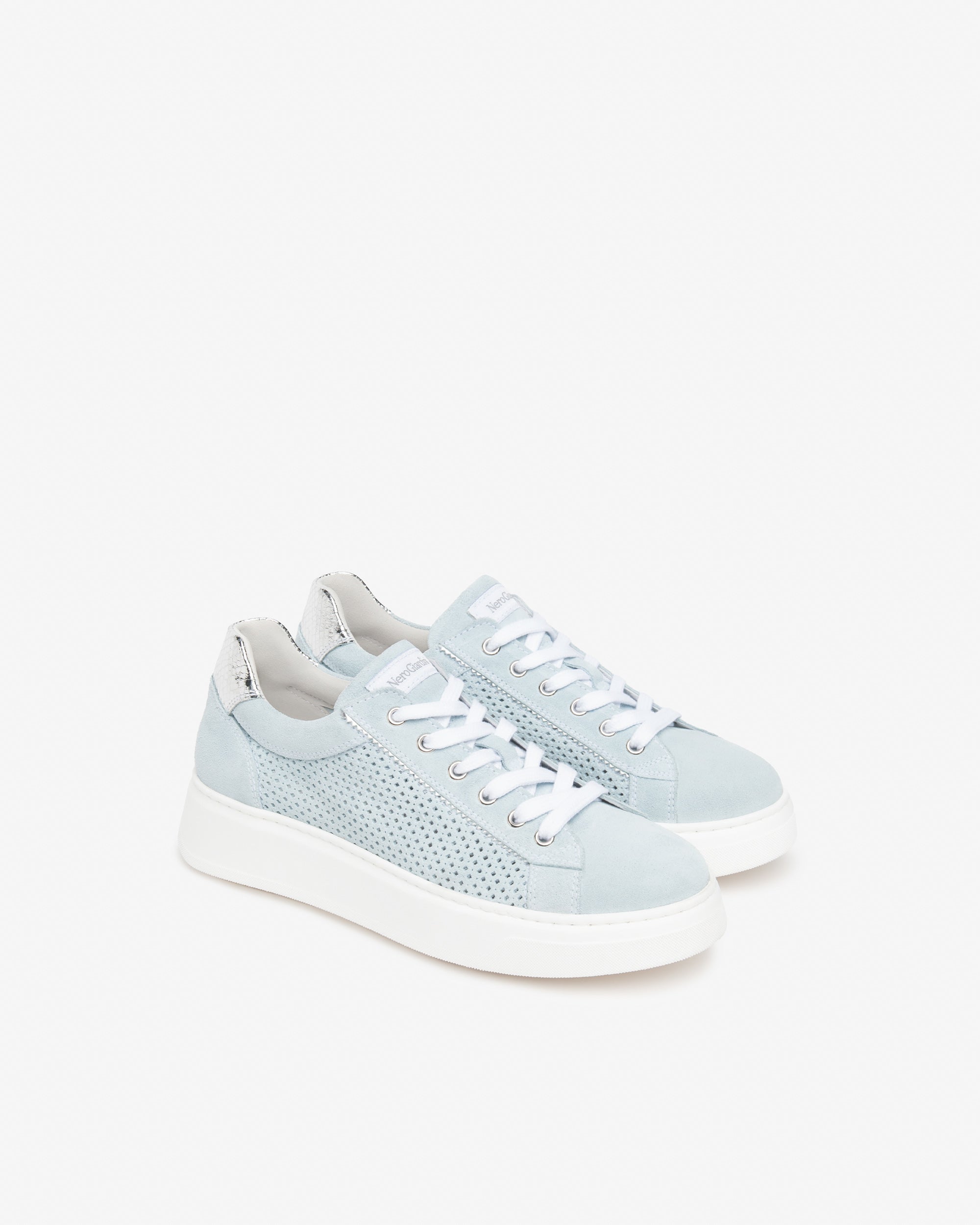 NeroGiardini Suede & Technical Fabric Sneakers