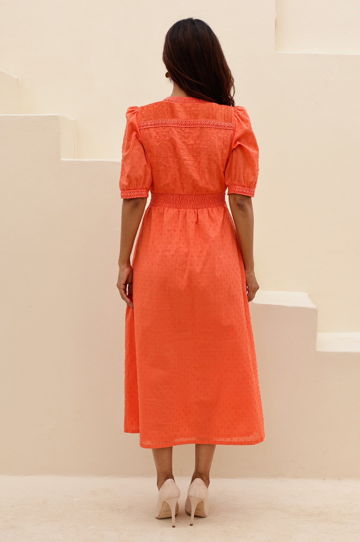 Aspiga Iris Organic Cotton Dobby Dress - Grenadine