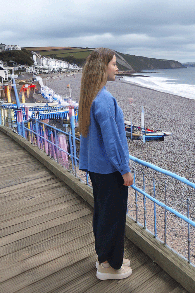 European Culture Womens Trousers - Navy