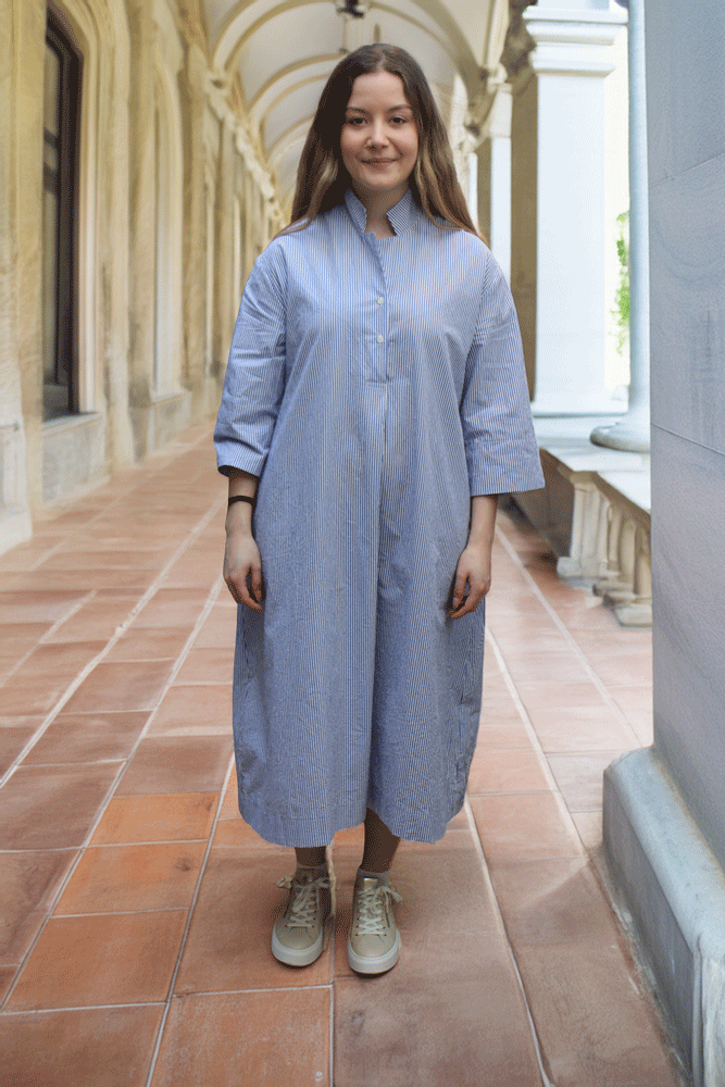 Mama B  Dicembre Dress - Blue Stripe