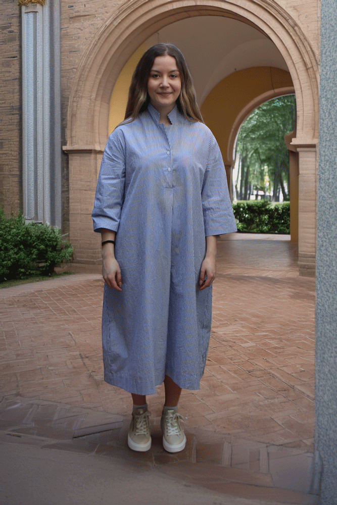 Mama B  Dicembre Dress - Blue Stripe