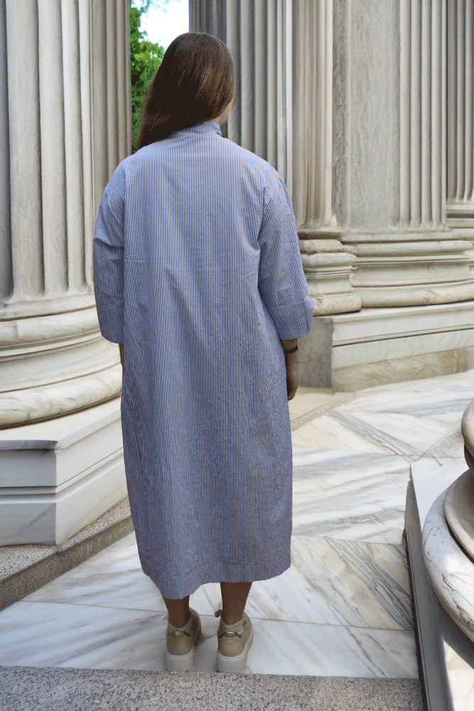 Mama B  Dicembre Dress - Blue Stripe