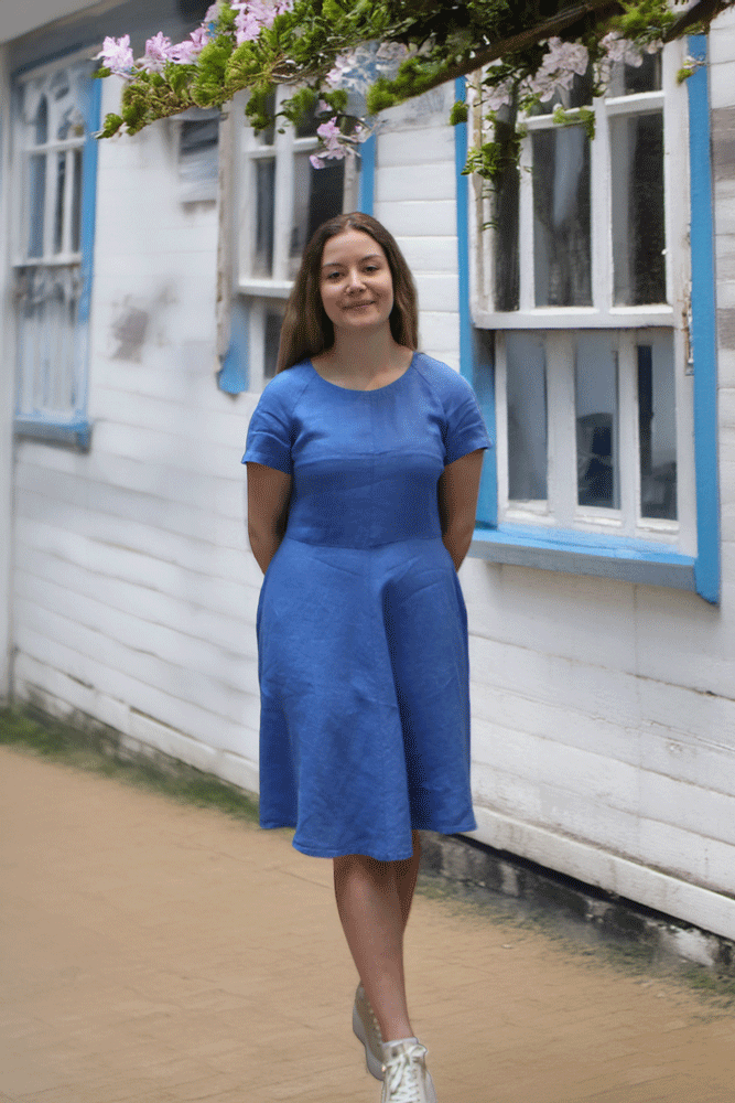 GR Nature Gibara -1 Dress - Cornflower Blue