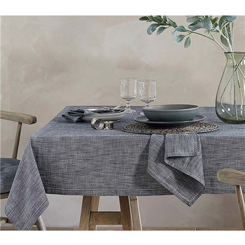 Chambray Tablecloth Flint Blue