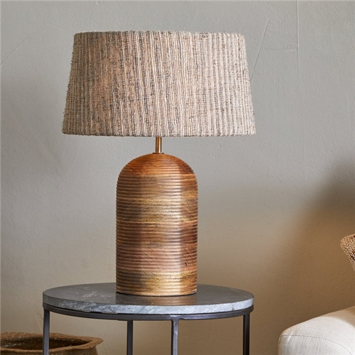 Nkuku Agua Grooved Table Lamp - Natural