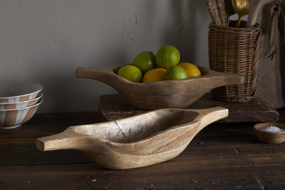 Nkuku Naashta Handled Serving Bowl - Natural - Small