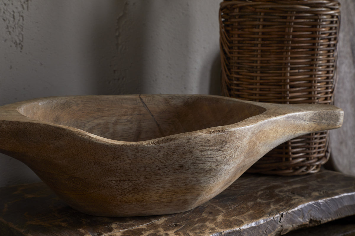 Nkuku Naashta Handled Serving Bowl - Natural - Small