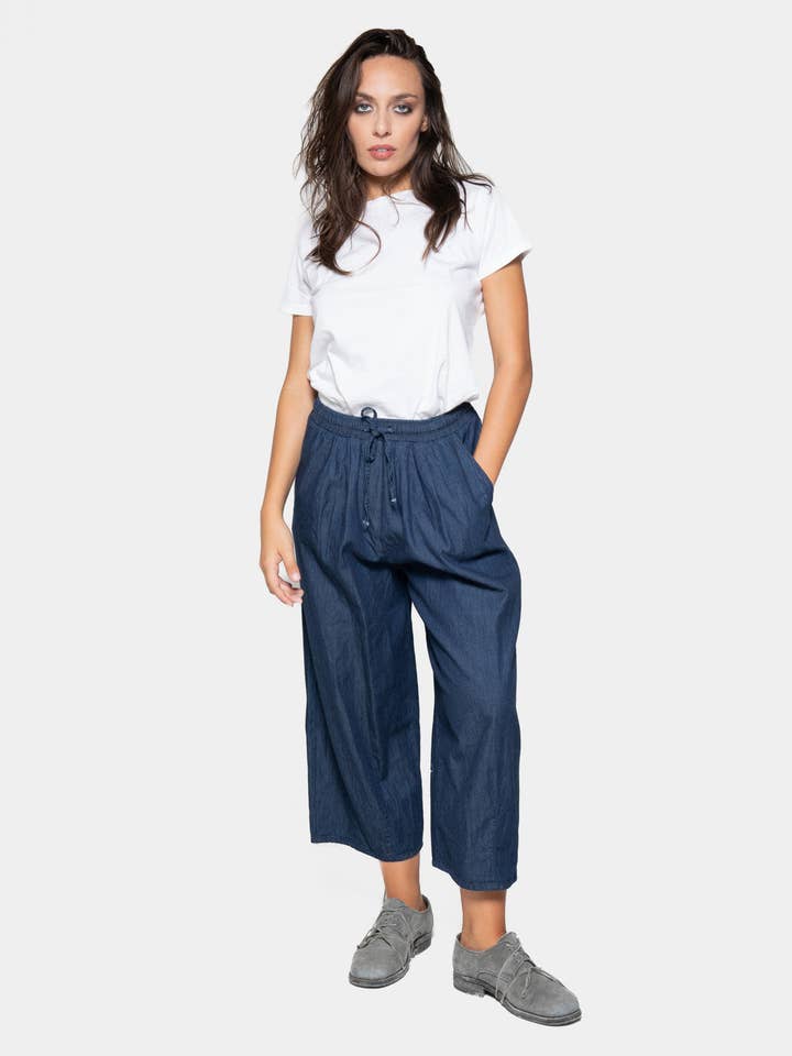Amici by Baci Denim Cotton Culottes