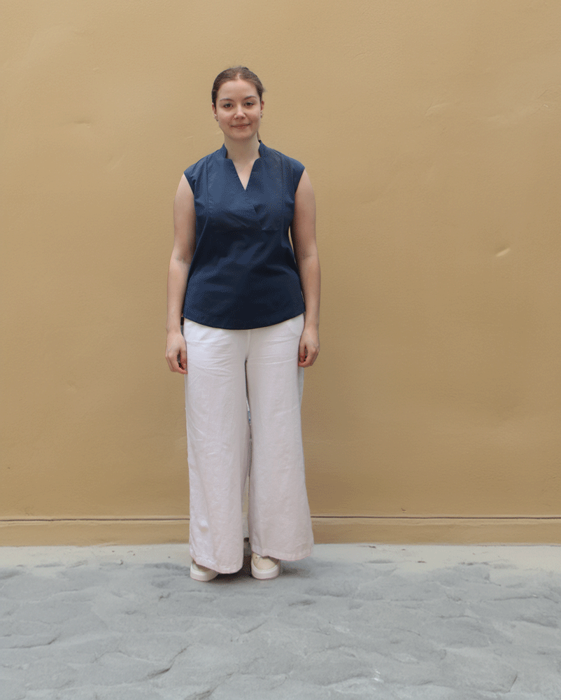 Amici by Baci White Trousers with Tie Waist