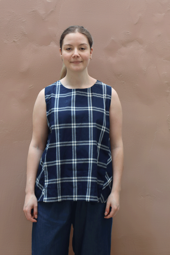 Amici by Baci Check Sleeveless Top