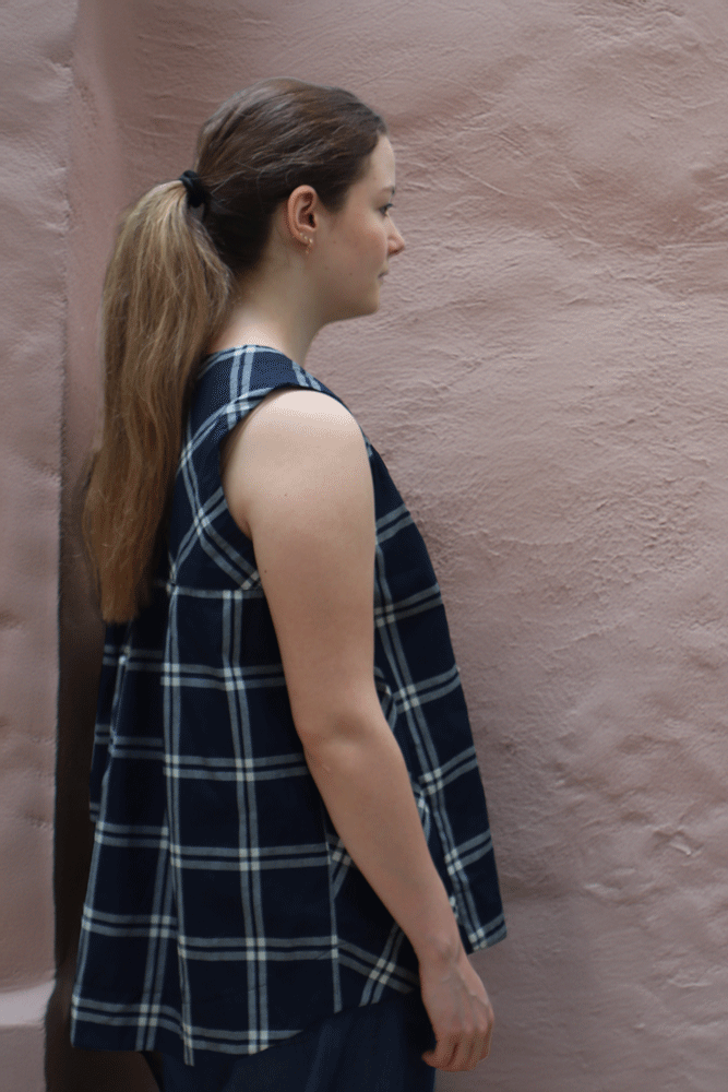 Amici by Baci Check Sleeveless Top