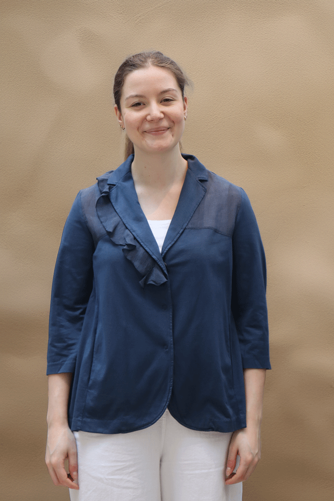 European Culture Long Sleeve Jacket - Blue