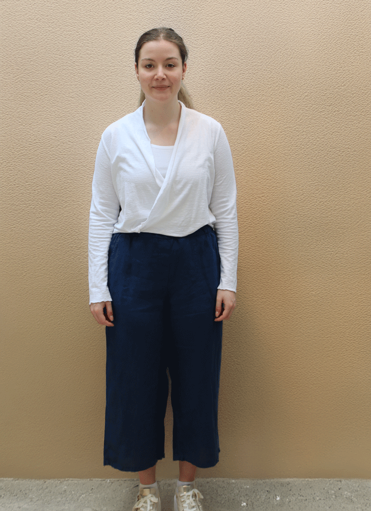 Cut Loose Easy Crop Trousers - Naval