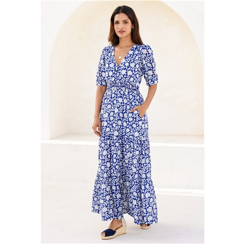 Aspiga Billie Dress - Hibiscus Blue - Shorter Version