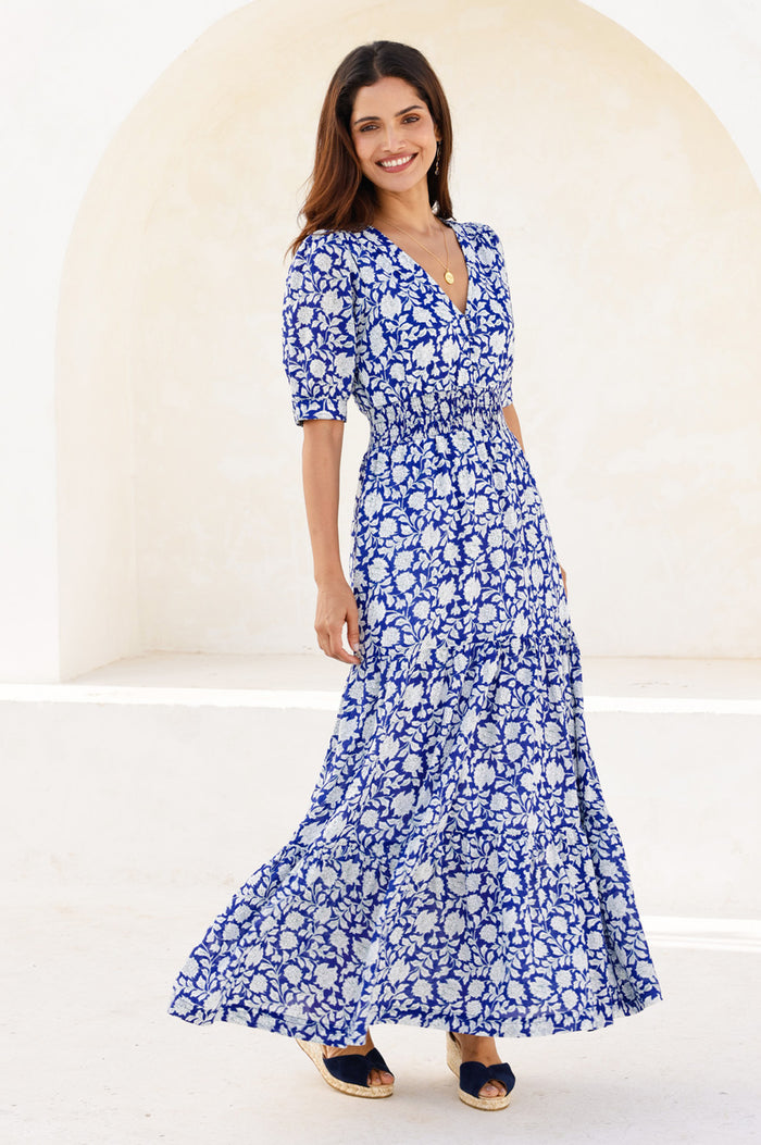 Aspiga Billie Dress - Hibiscus Blue - Shorter Version