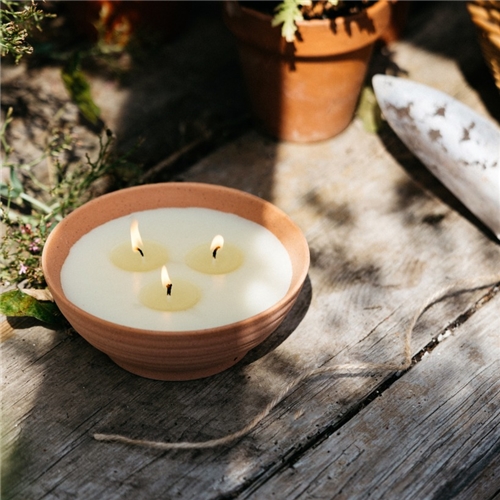 St Eval Bay & Rosemary Low Potager Multiwick Candle