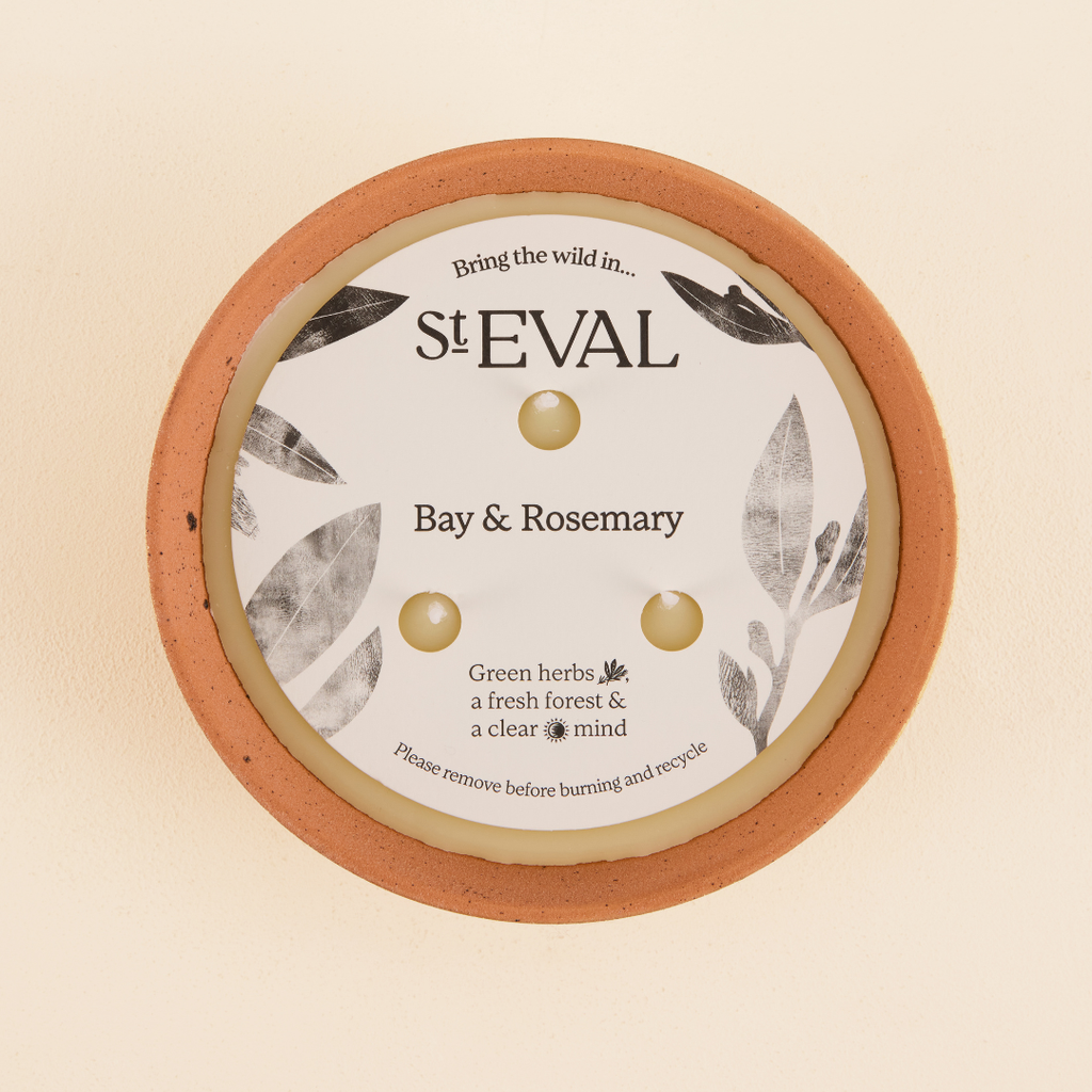 St Eval Bay & Rosemary Low Potager Multiwick Candle