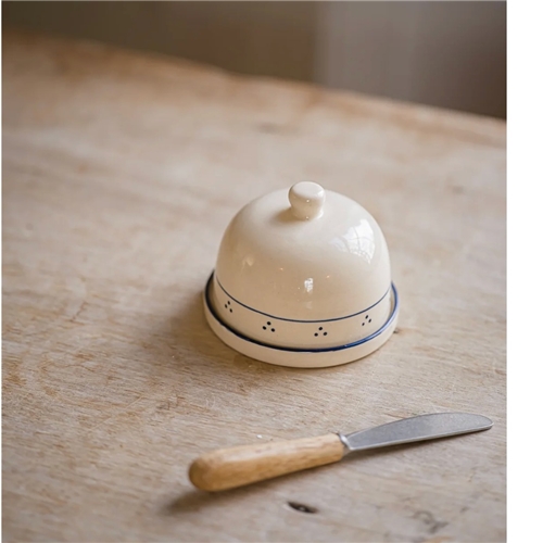 Morgan Wright The Breakfast Collection - Blue - Butter Dish