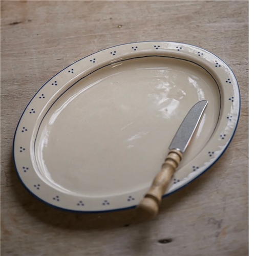 Morgan Wright The Breakfast Collection Large Blue Platter
