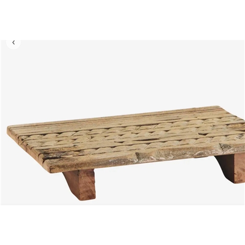 Madam Stoltz - Recycled Wooden Pedestal Tray
