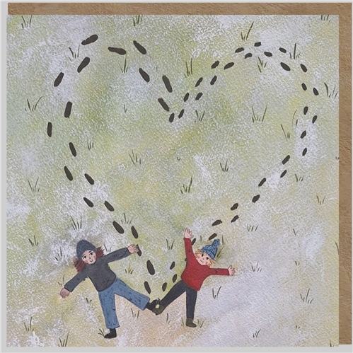 Lydiamae Frosty Footsteps Greeting Card