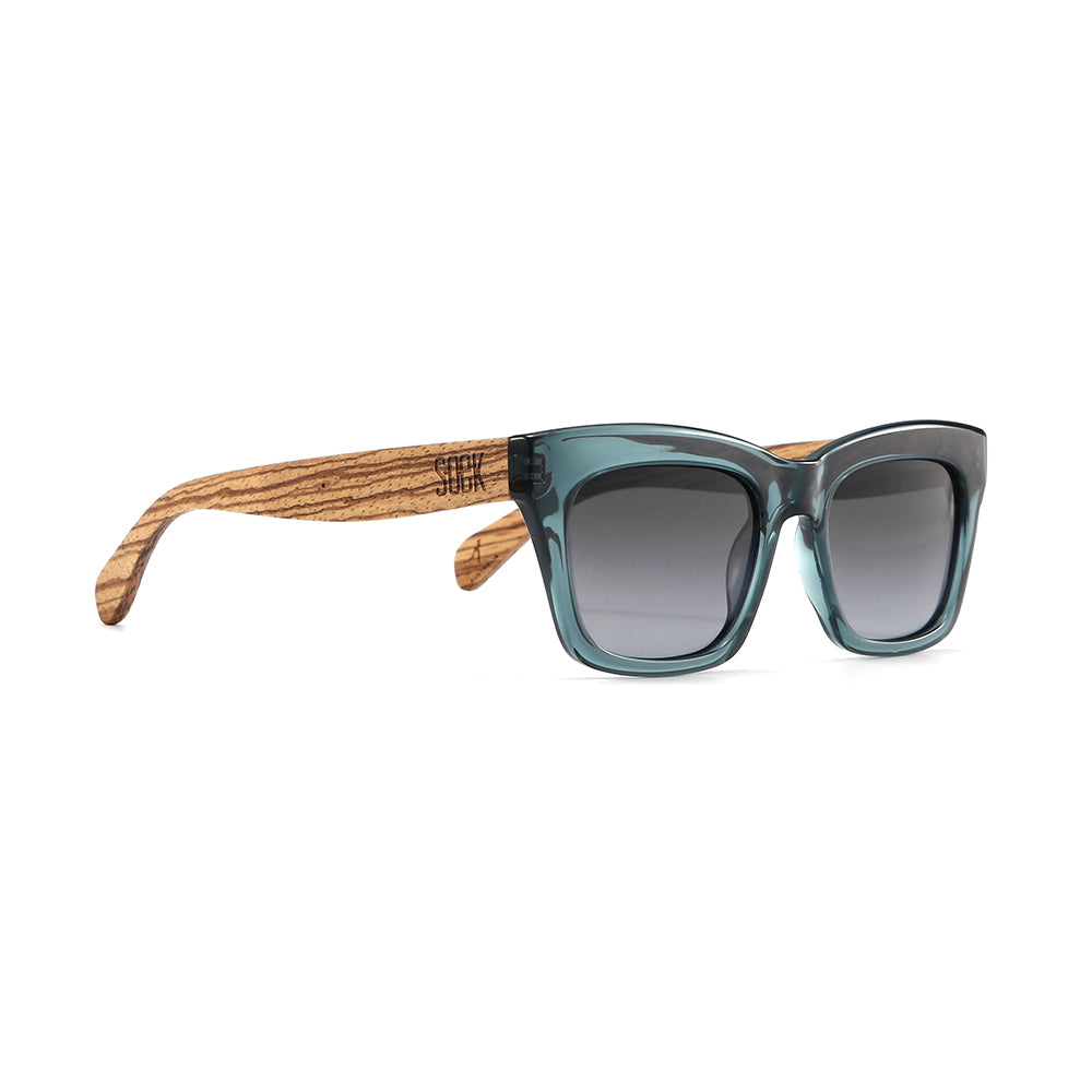 Soek Sunglasses Morgan Indigo | Grey Lenses | Walnut Arms
