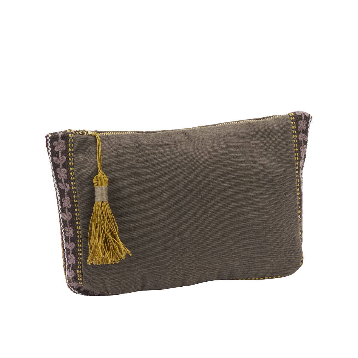 Madam Stoltz Cotton Pouch With Embroidery