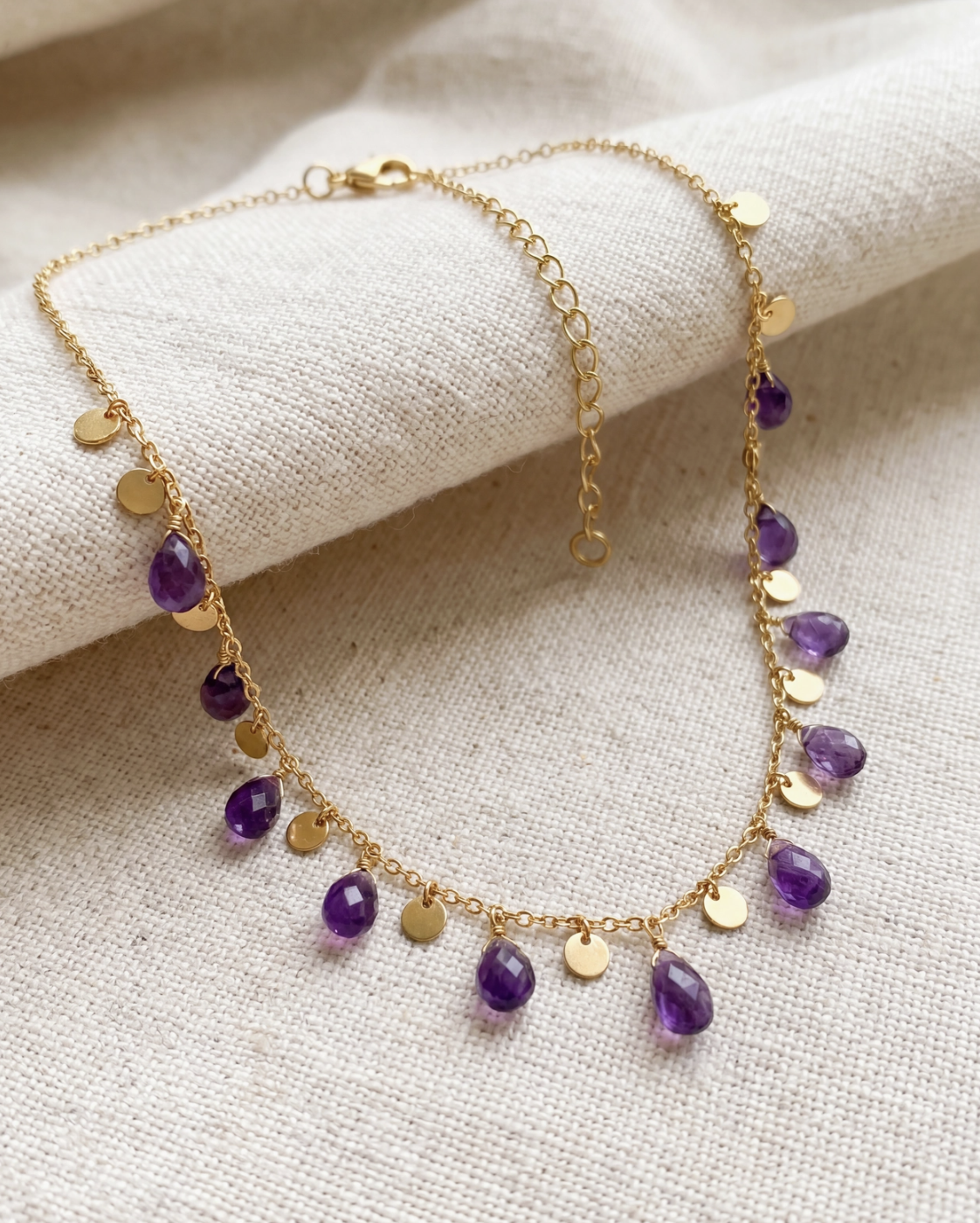 Artisans of Humunity Amethyst Fringe Necklace