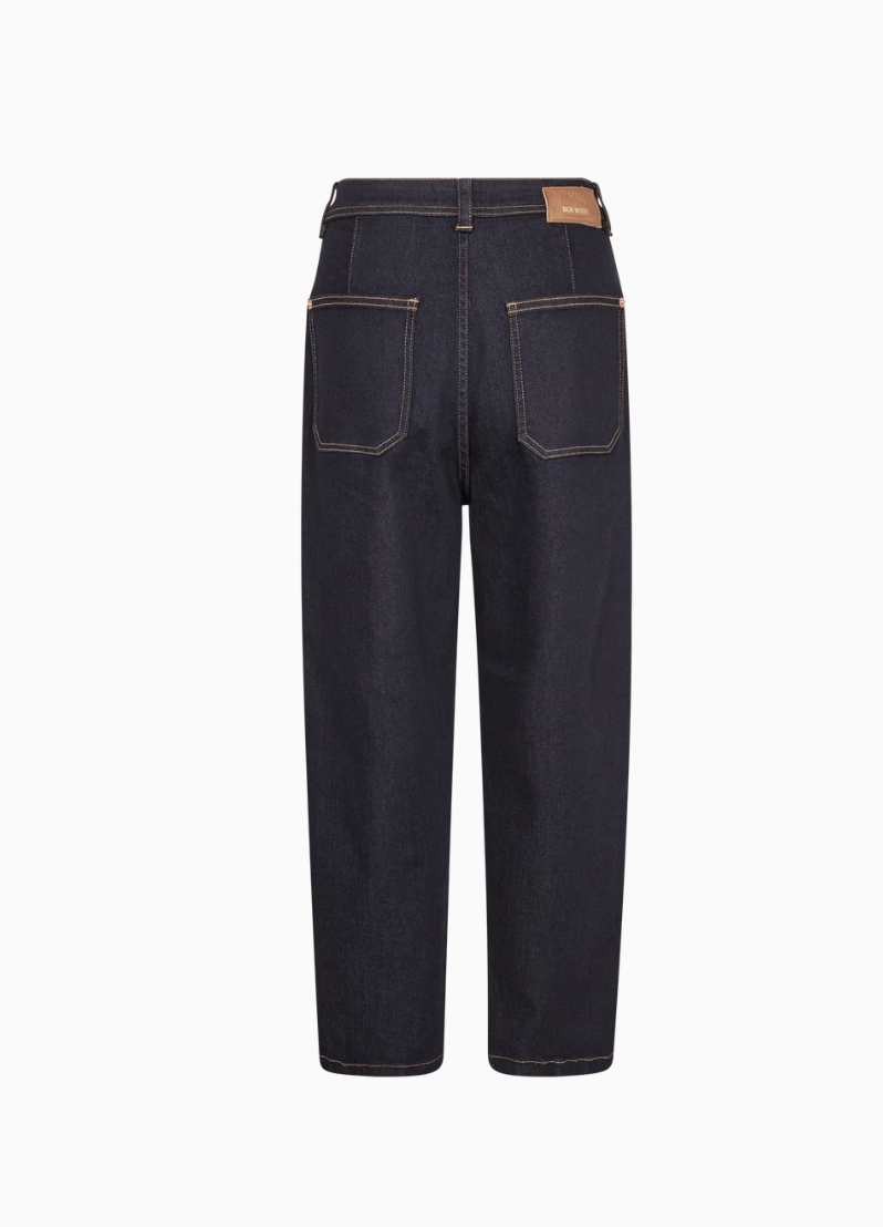 Mos Mosh Aymen Deluxe Jeans - Mid Waist - Boyfriend -Dark Blue