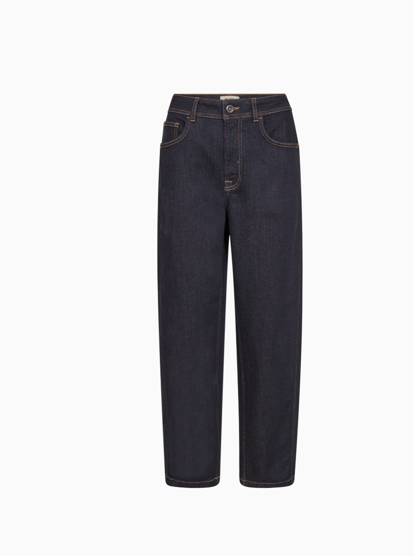 Mos Mosh Aymen Deluxe Jeans - Mid Waist - Boyfriend -Dark Blue