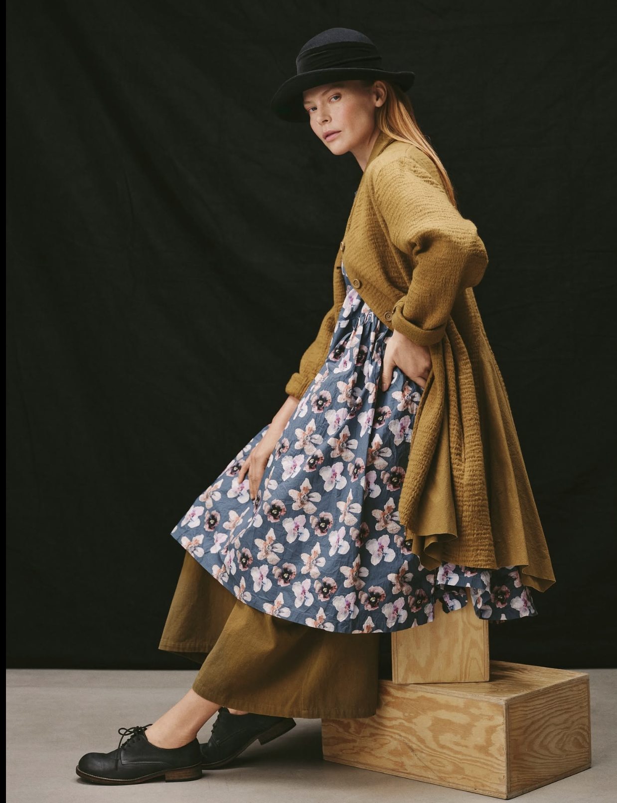 Ewa i Walla Hella Skirt - Blue Floral