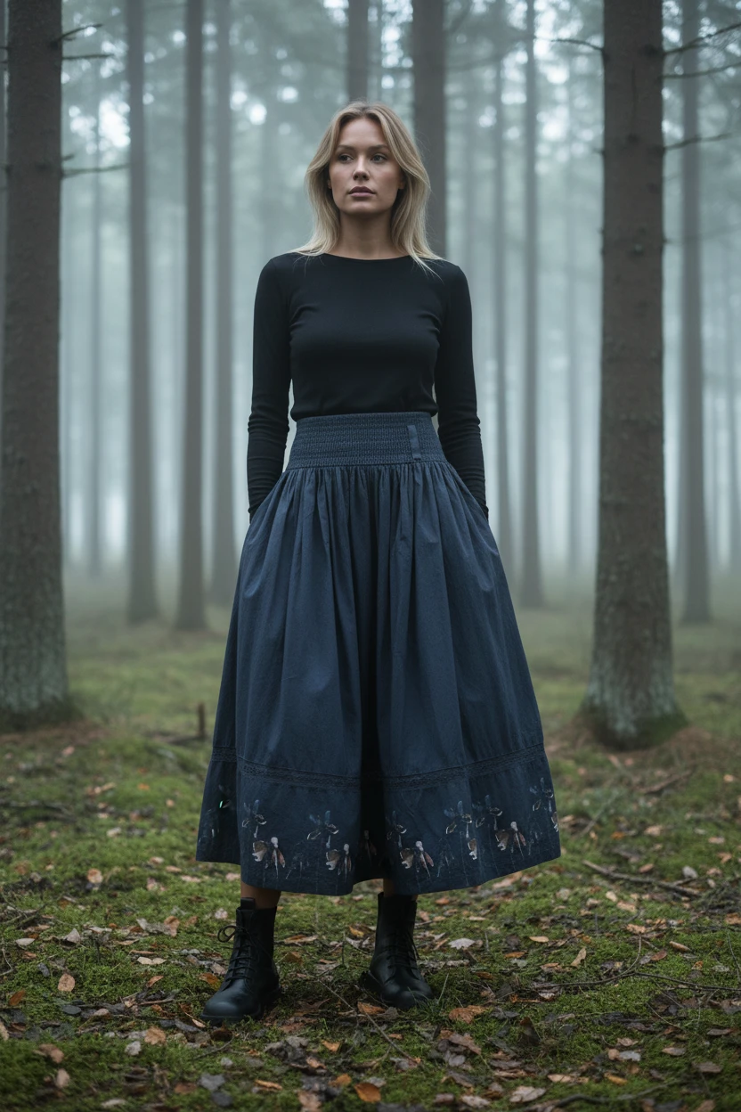 Ewa i Walla Gull Skirt - Navy