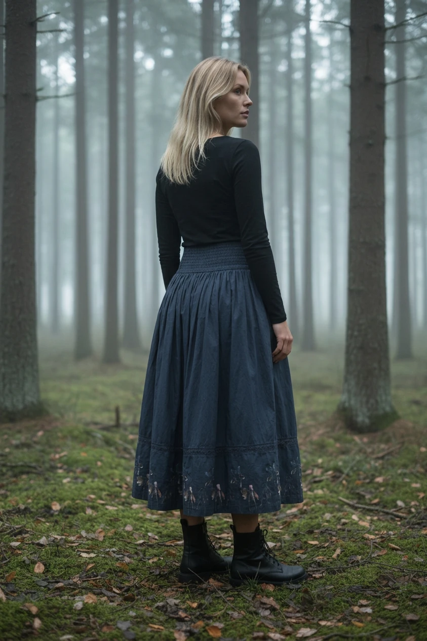 Ewa i Walla Gull Skirt - Navy